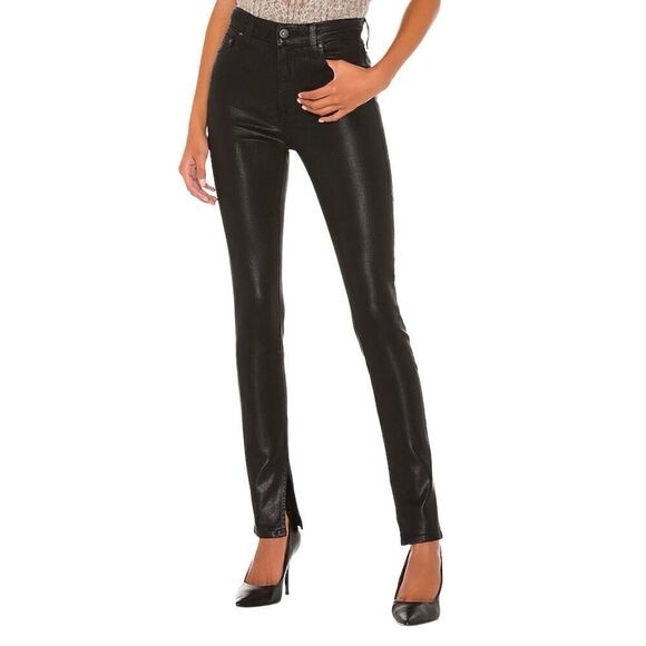 NWT Jonathan Simkhai Rae High Rise Coated Ankle Skinny Jean - Black Size 27 - Picture 4 of 9